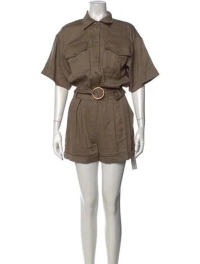 Pre-owned Frame Romper In Neutrals