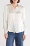 Frame Round Collar Button Front Shirt