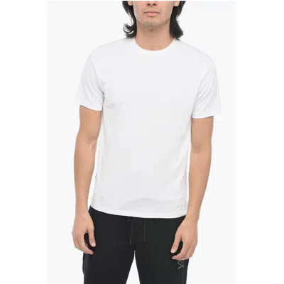 Frame Logo Cotton T-shirt In White Canvas