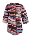 Frame Round-necked Fur In Multicolor