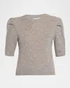 Frame Ruched Cashmere-wool Sweater In Gray