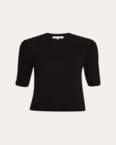 FRAME RUCHED CASHMERE-WOOL SWEATER