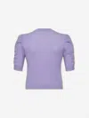 Frame Ruched Sleeve Cashmere Sleeve In Lilac In Purple