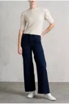 Frame Ruched Sleeve Cashmere Sweater In White