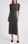 Frame Cashmere Ruched-sleeve Dress