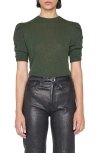 Frame Ruched Sleeve Recycled Cashmere & Wool Sweater In Surplus