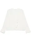 Frame Ruffle-detailing Blouse In White
