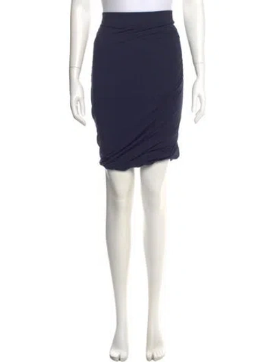 Pre-owned Frame Ruffle Embellishment Knee-length Skirt In Blue