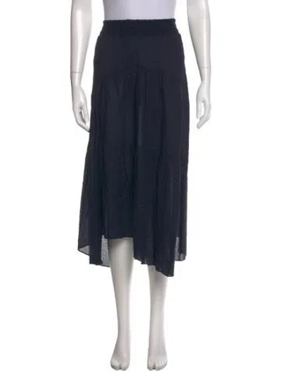 Pre-owned Frame Ruffle Embellishment Midi Length Skirt In Blue