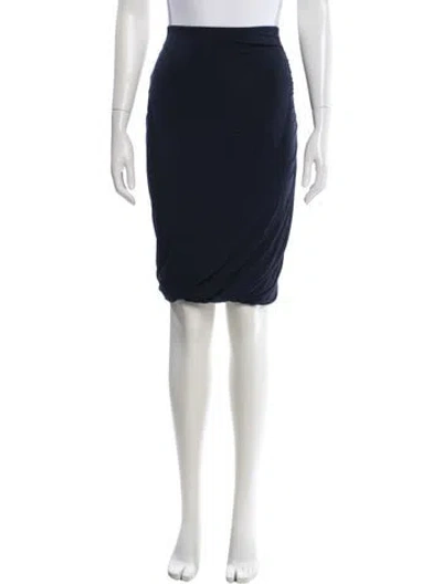 Pre-owned Frame Ruffle Embellishment Midi Length Skirt In Blue