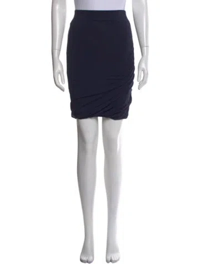 Pre-owned Frame Ruffle Embellishment Mini Skirt In Blue