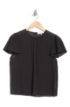 Frame Ruffle Sleeve Top In Black