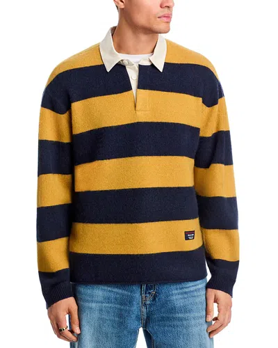 Frame Rugby Polo Sweater In Yellow