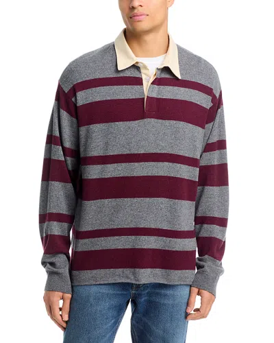 Frame Rugby Polo Sweater In Gray