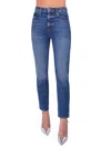 Frame Ruler Crop Jeans In Nebula In Blue