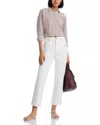 Frame Ruler Crop Jeans In White In White