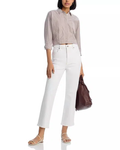Frame Ruler Crop Jeans In White