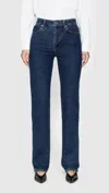 Frame Ruler High Rise Jeans In Written Blue In Blue