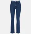 Frame Ruler High-rise Slim Jeans In Blue