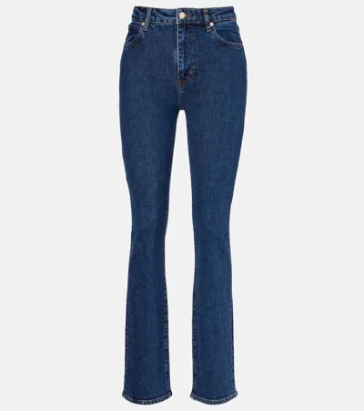 Frame Ruler High-rise Slim Jeans In Blue