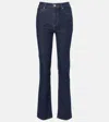 Frame Ruler High-rise Straight Jeans In Blue
