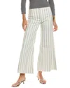 Frame Le Crop Mini Striped Mid-rise Bootcut Jeans In White