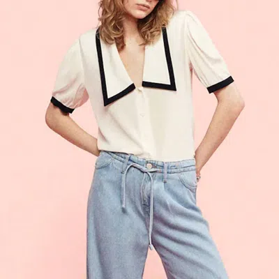 Frame Sailor Blouse In Cream