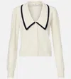 Frame Womens Cream Multi Sailor Long-sleeve Cashmere Sweater In White
