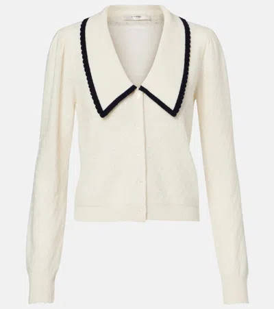 Frame Sailor Cashmere Cardigan In White