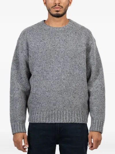 Frame Sailor Ribbed Crew-neck Knitwear In Gray