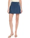 Frame Sailor Snap-detailed Denim Mini Skirt In Blue