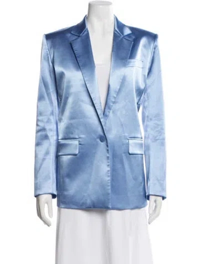 Pre-owned Frame Satin Blazer In Blue