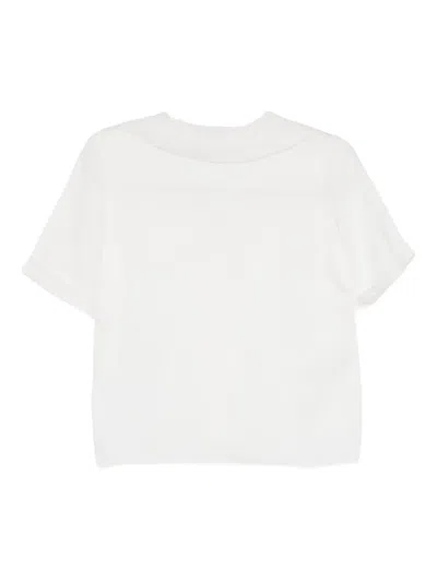 Frame Scallop-sailor Top In White