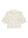 Frame Scalloped-hem Shirt In Neutral