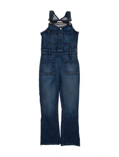 Pre-owned Frame Scoop Neck Jumpsuit In Blue