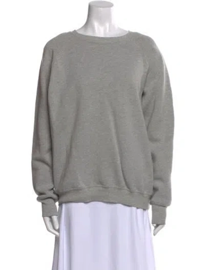 Pre-owned Frame Scoop Neck Long Sleeve Sweatshirt In Gray