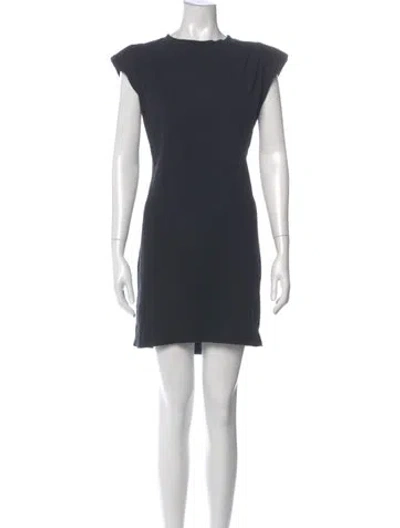 Pre-owned Frame Scoop Neck Mini Dress In Grey