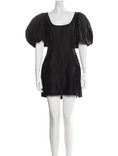 Pre-owned Frame Scoop Neck Mini Dress W/ Tags In Black