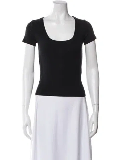 Pre-owned Frame Scoop Neck Short Sleeve T-shirt In Gray