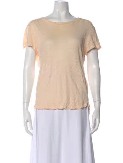 Pre-owned Frame Scoop Neck Short Sleeve T-shirt In Pink