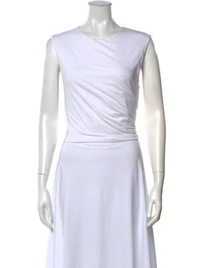 Pre-owned Frame Scoop Neck Sleeveless Top In Neutrals
