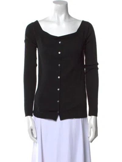 Pre-owned Frame Scoop Neck Sweater In Black