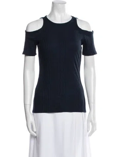 Pre-owned Frame Scoop Neck Sweater In Blue