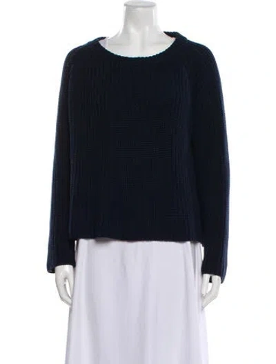 Pre-owned Frame Scoop Neck Sweater In Blue