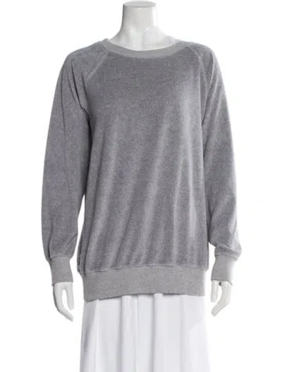 Pre-owned Frame Scoop Neck Sweater In Gray