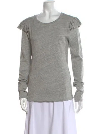 Pre-owned Frame Scoop Neck Sweater In Gray