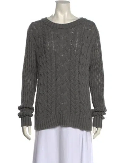 Pre-owned Frame Scoop Neck Sweater In Gray