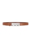 Frame The Sculptural Leather Belt In Cognac