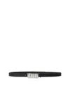 Frame Sculptural Leather Belt In Black