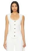 Frame Seamed Scoop Bustier In 淡褐色